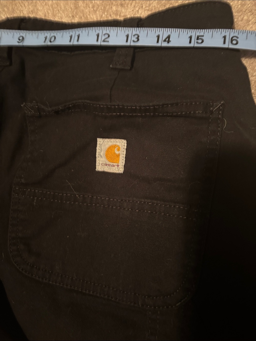 Carhartt Loose Fit Canvas Carpenter Pants Black Size 10 Regular - Picture 7 of 7